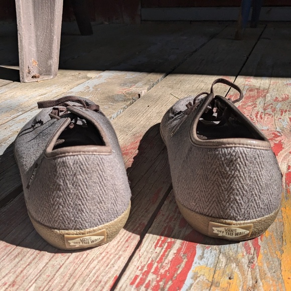 NEW MENS SNEAKERS VANS WASHBOARD ORIGINAL SURF SIDERS GREY/ESPRESSO SIZE 9 NWOT - Picture 4 of 7